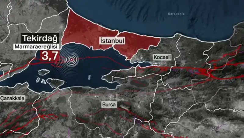 Marmara Denizi'nde Şok Edici Deprem: 3,7 Büyüklüğünde Sarsıntı!